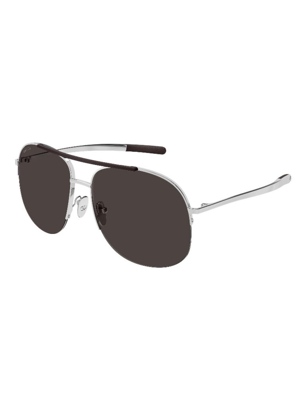New Gucci Women's Sunglasses Silver Grey Lens Metal Frame GG2165S 010 61